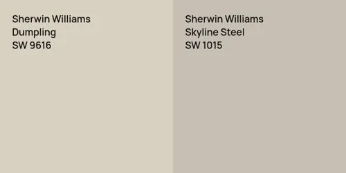 SW 9616 Dumpling vs SW 1015 Skyline Steel