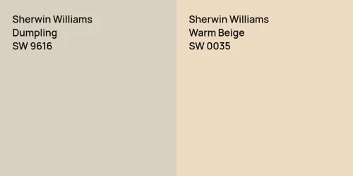 SW 9616 Dumpling vs SW 0035 Warm Beige