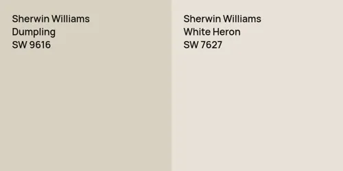 SW 9616 Dumpling vs SW 7627 White Heron