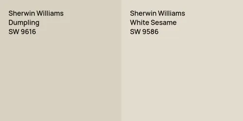 SW 9616 Dumpling vs SW 9586 White Sesame