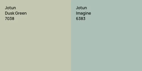 7038 Dusk Green vs 6383 Imagine