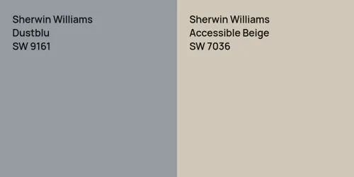 SW 9161 Dustblu vs SW 7036 Accessible Beige