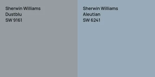 SW 9161 Dustblu vs SW 6241 Aleutian