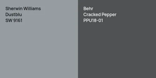 SW 9161 Dustblu vs PPU18-01 Cracked Pepper