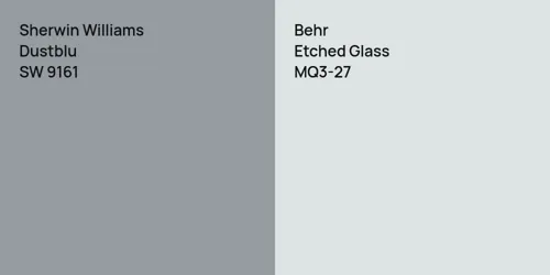 SW 9161 Dustblu vs MQ3-27 Etched Glass