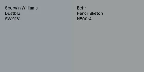 SW 9161 Dustblu vs N500-4 Pencil Sketch