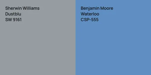 SW 9161 Dustblu vs CSP-555 Waterloo