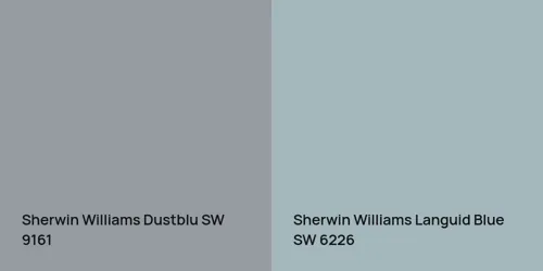 SW 9161 Dustblu vs SW 6226 Languid Blue