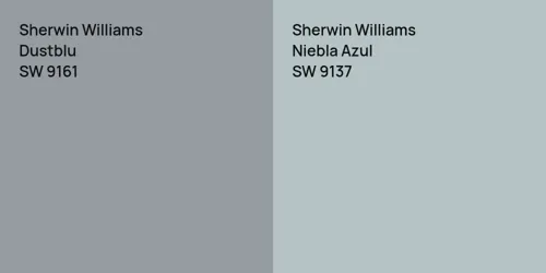 SW 9161 Dustblu vs SW 9137 Niebla Azul