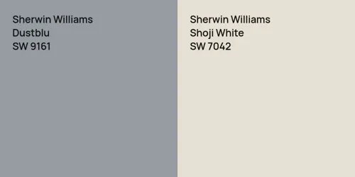 SW 9161 Dustblu vs SW 7042 Shoji White