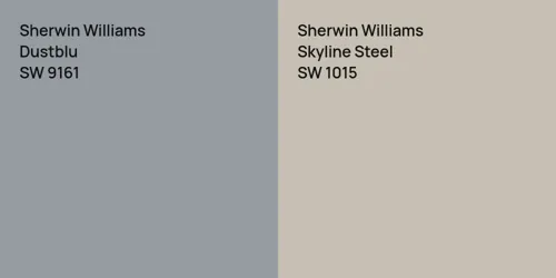 SW 9161 Dustblu vs SW 1015 Skyline Steel