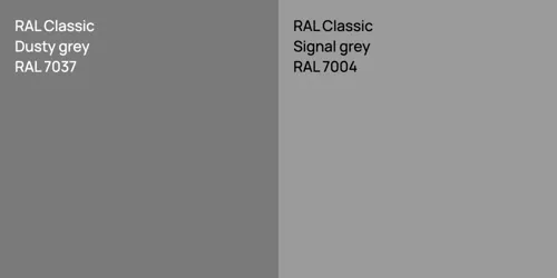 RAL 7037  Dusty grey vs RAL 7004  Signal grey