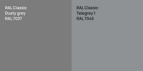 RAL 7037  Dusty grey vs RAL 7045  Telegrey 1