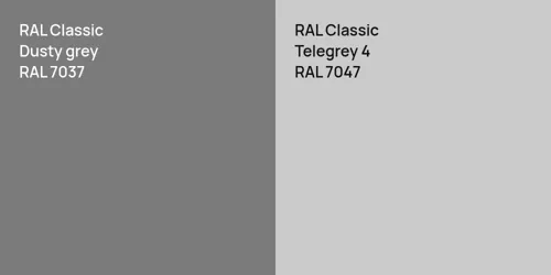 RAL 7037  Dusty grey vs RAL 7047 Telegrey 4