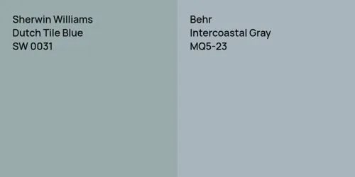 SW 0031 Dutch Tile Blue vs MQ5-23 Intercoastal Gray