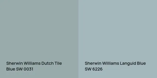 SW 0031 Dutch Tile Blue vs SW 6226 Languid Blue