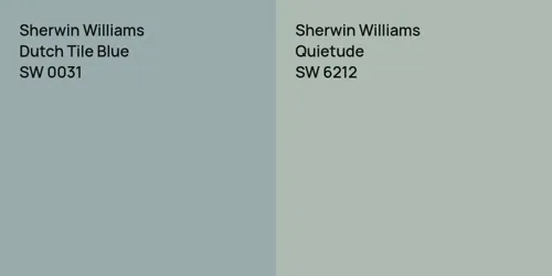 SW 0031 Dutch Tile Blue vs SW 6212 Quietude