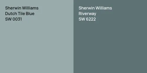 SW 0031 Dutch Tile Blue vs SW 6222 Riverway