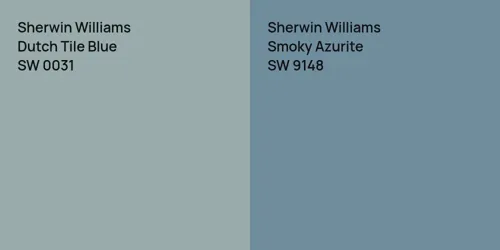 SW 0031 Dutch Tile Blue vs SW 9148 Smoky Azurite