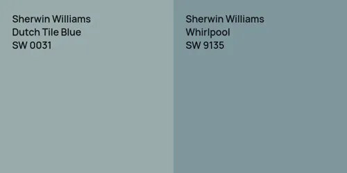 SW 0031 Dutch Tile Blue vs SW 9135 Whirlpool