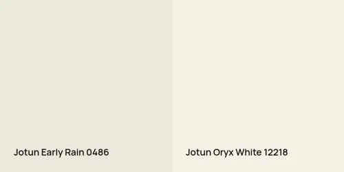 0486 Early Rain vs 12218 Oryx White