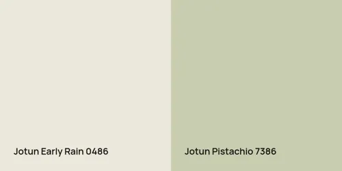 0486 Early Rain vs 7386 Pistachio