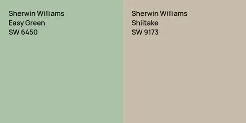 SW 6450 Easy Green vs SW 9173 Shiitake