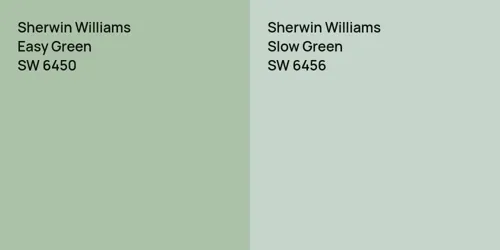 SW 6450 Easy Green vs SW 6456 Slow Green