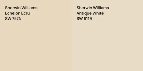 SW 7574 Echelon Ecru vs SW 6119 Antique White