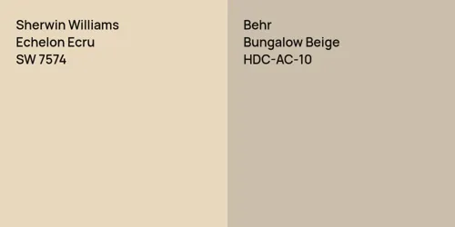 SW 7574 Echelon Ecru vs HDC-AC-10 Bungalow Beige