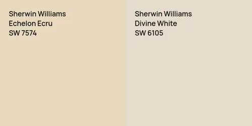 SW 7574 Echelon Ecru vs SW 6105 Divine White