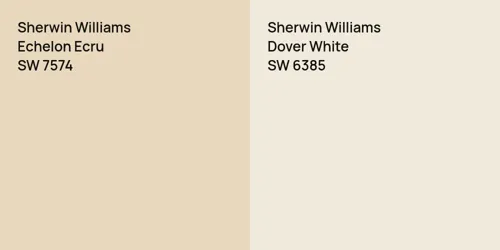 SW 7574 Echelon Ecru vs SW 6385 Dover White