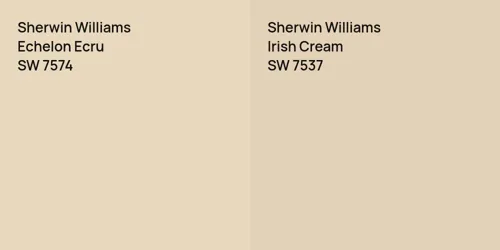 SW 7574 Echelon Ecru vs SW 7537 Irish Cream