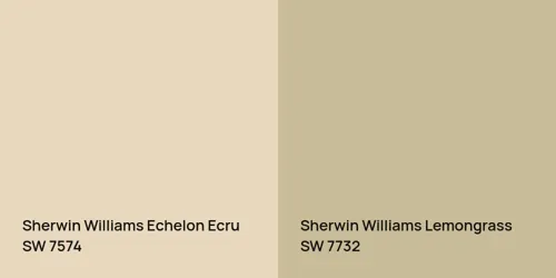 SW 7574 Echelon Ecru vs SW 7732 Lemongrass