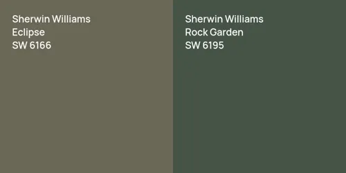 SW 6166 Eclipse vs SW 6195 Rock Garden