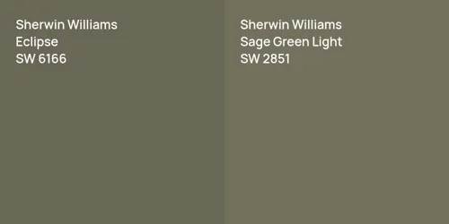 SW 6166 Eclipse vs SW 2851 Sage Green Light