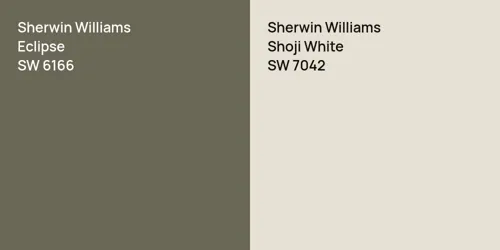 SW 6166 Eclipse vs SW 7042 Shoji White