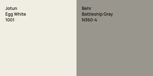 1001 Egg White vs N360-4 Battleship Gray