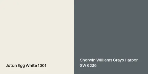 1001 Egg White vs SW 6236 Grays Harbor