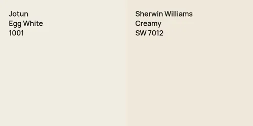 1001 Egg White vs SW 7012 Creamy