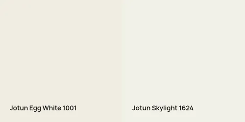 1001 Egg White vs 1624 Skylight