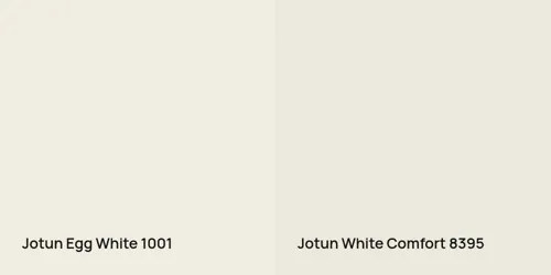 1001 Egg White vs 8395 White Comfort