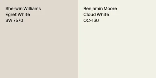 SW 7570 Egret White vs OC-130 Cloud White