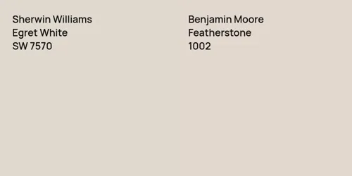 SW 7570 Egret White vs 1002 Featherstone