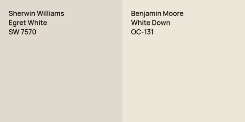 SW 7570 Egret White vs OC-131 White Down