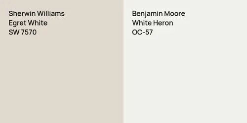 SW 7570 Egret White vs OC-57 White Heron