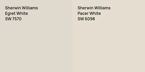 SW 7570 Egret White vs SW 6098 Pacer White