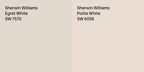 SW 7570 Egret White vs SW 6056 Polite White