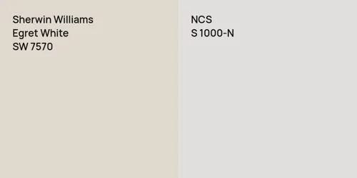 SW 7570 Egret White vs S 1000-N 