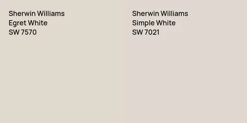 SW 7570 Egret White vs SW 7021 Simple White